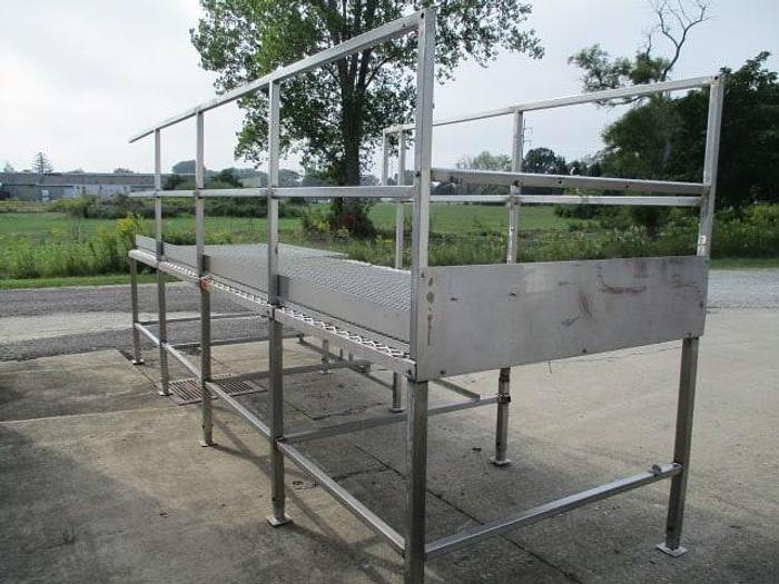 Used Work Platform; Stainless Steel; 5'Wx16'L