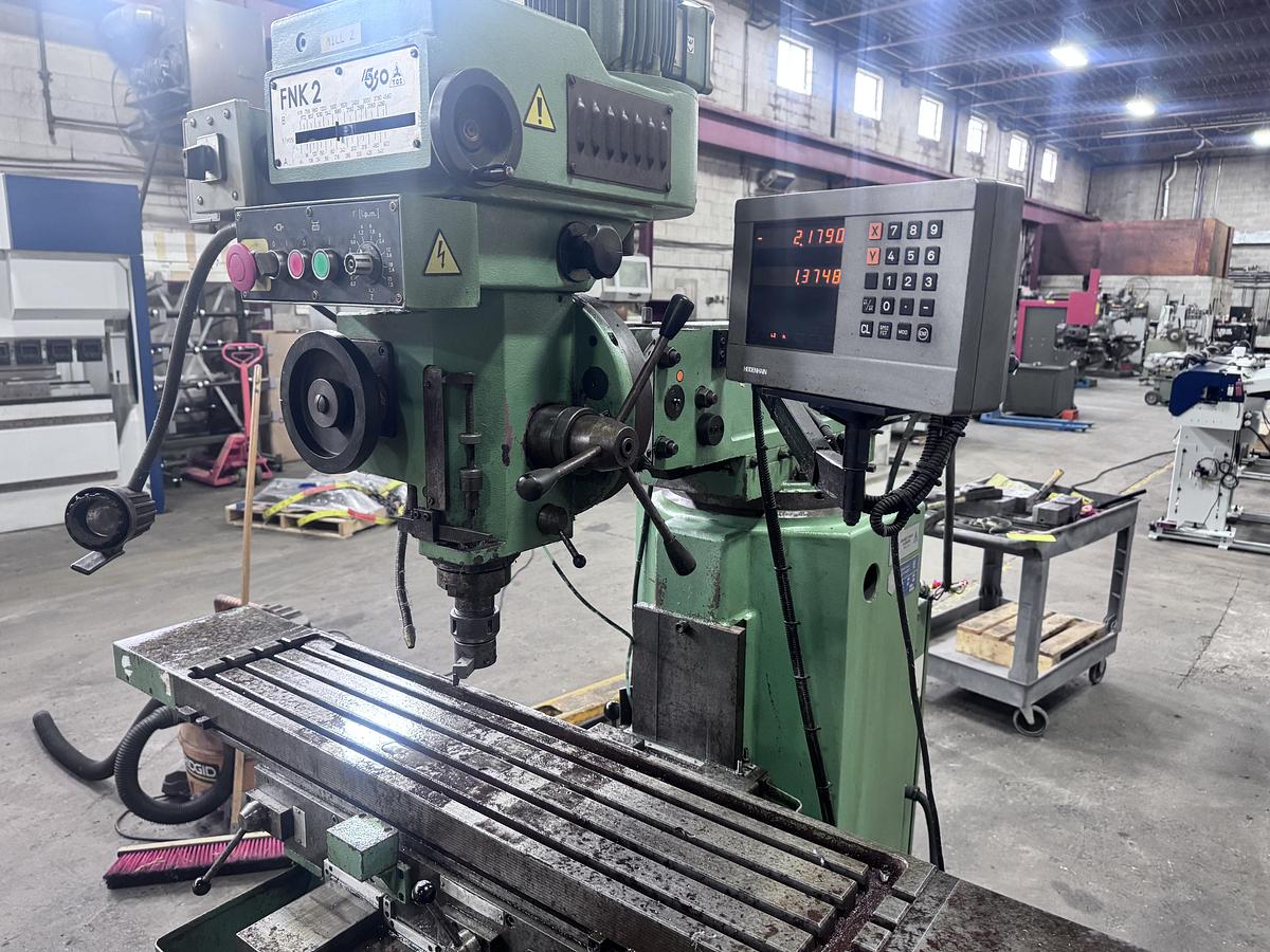 Used 10" x 43", TOS, FNK2, VERTICAL MILLING MACHINE