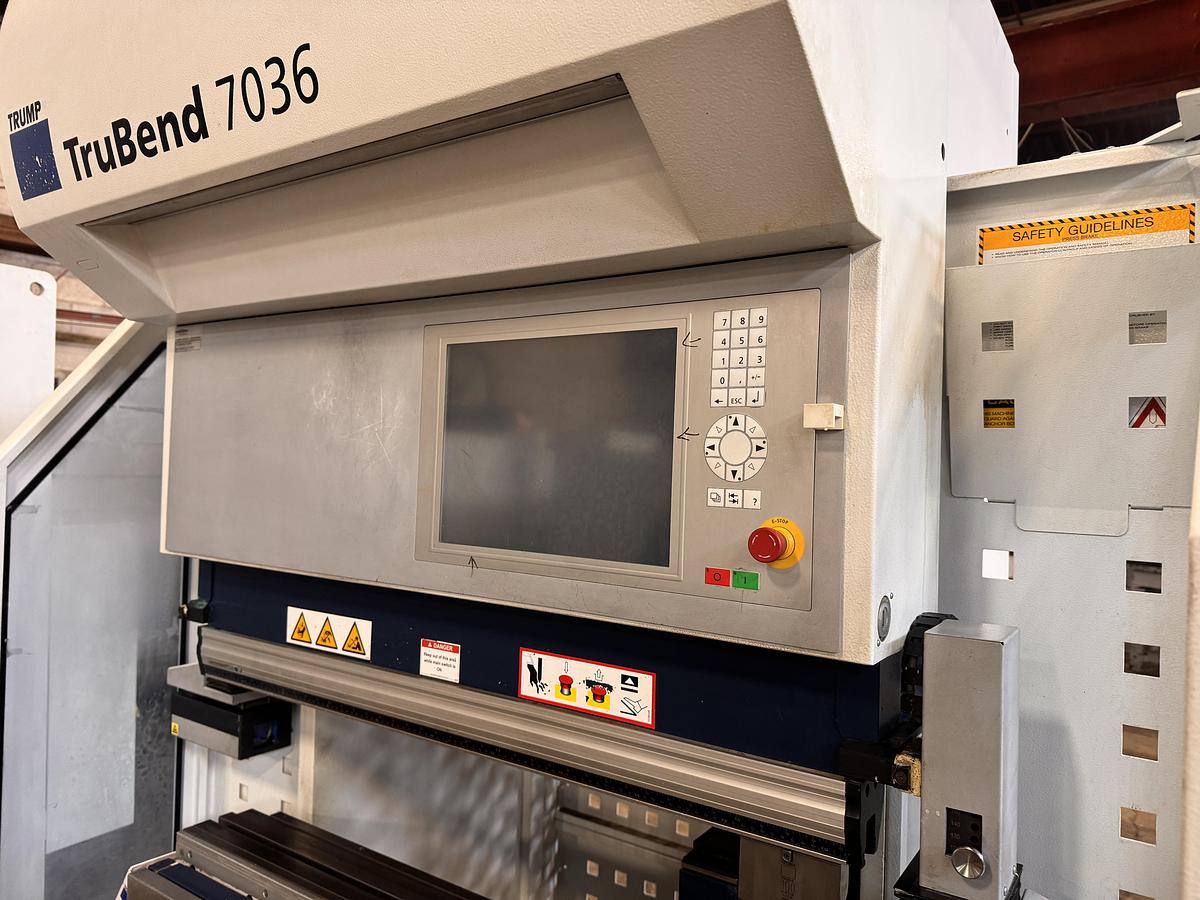 Used 40 TON X 40", TRUMPF, TRUBEND 7036 ELECTRIC CNC PRESS BRAKE, 2015
