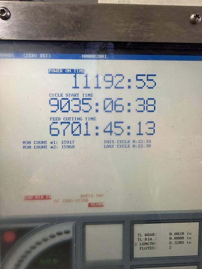 Used 50"X, 20"Y, 25"Z, HAAS, VF-4B, 2007 CNC VERTICAL MACHINING CENTER 