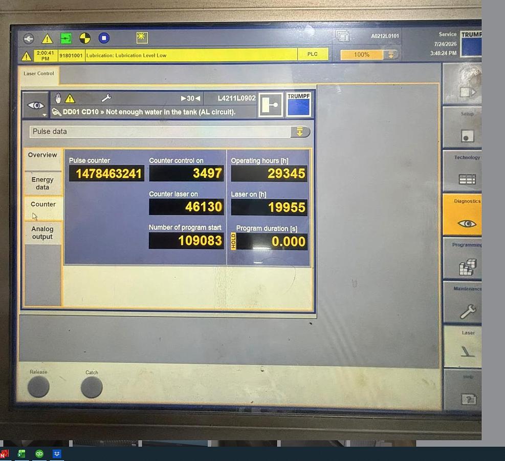 Used TRUMPF TruLaser 2030, 2017, FIBER LASER