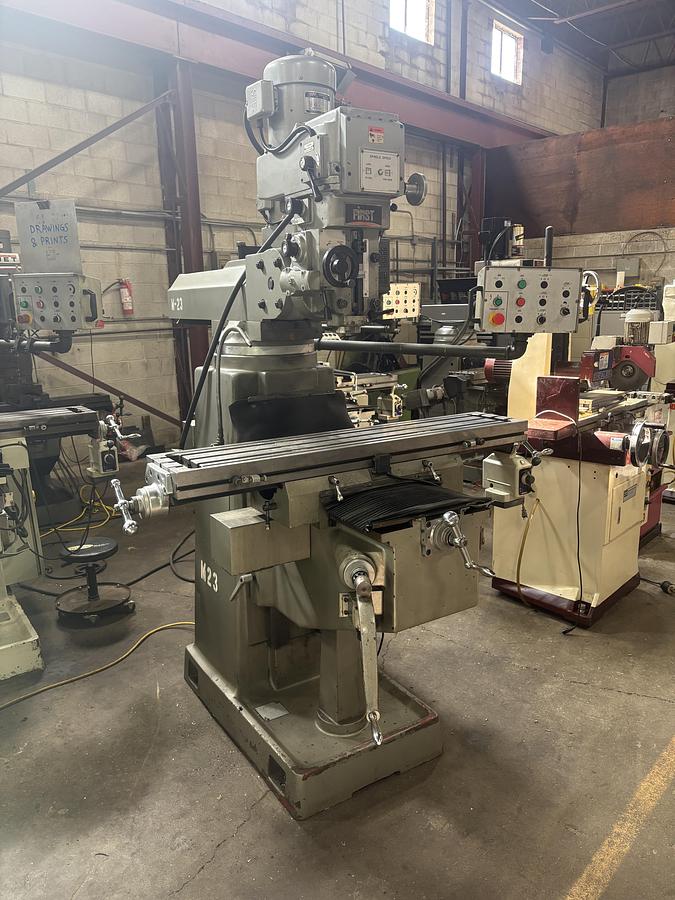 Used 10" x 50", FIRST LC-185VSX-B, VERTICAL MILLING MACHINE