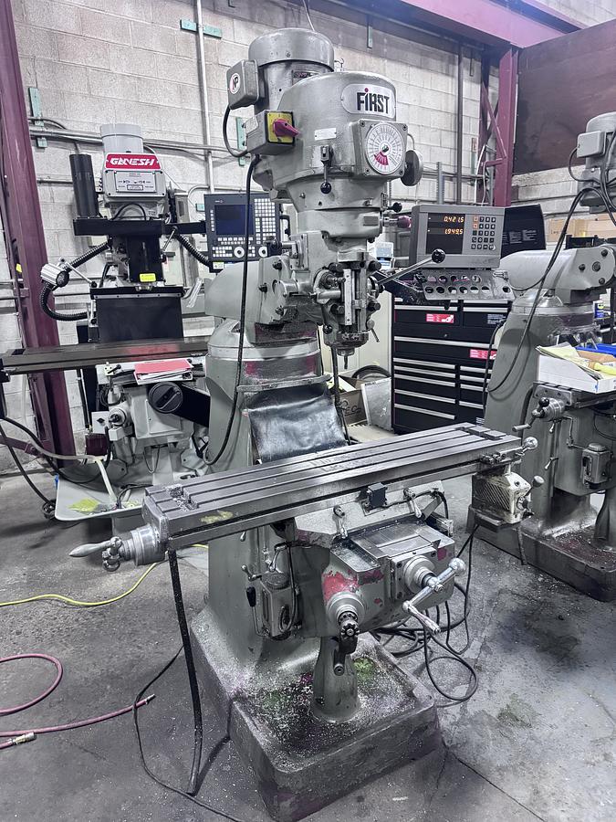 Used 9” X 42”, FIRST, LC-1-1/2VS, VERTICAL MILLING MACHINE