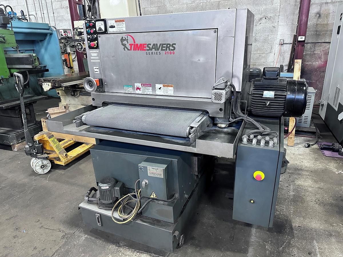 Used 37" TIMESAVER, MODEL 2111-13-0, WET TYPE METAL SANDER