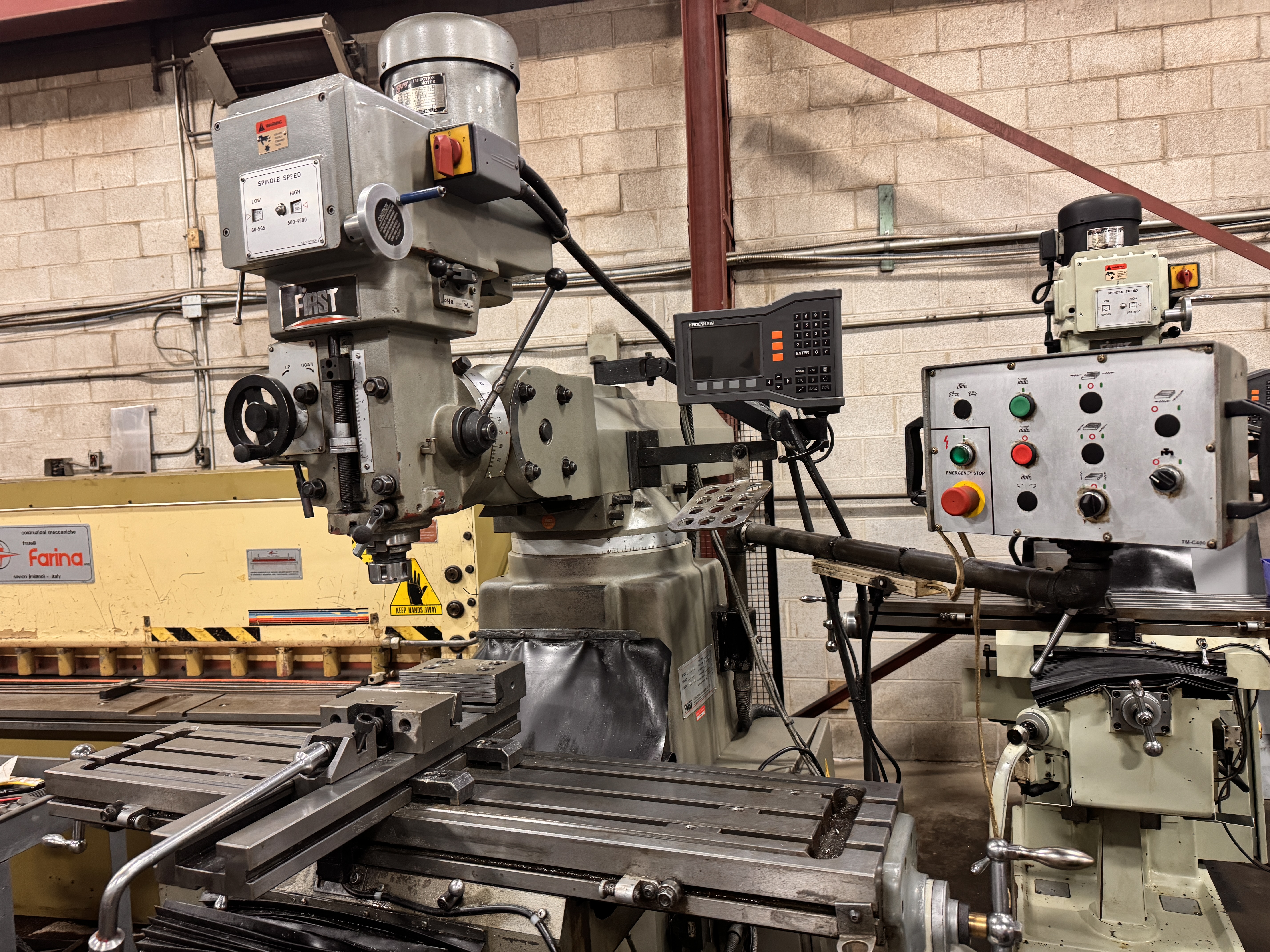 Used 10" x 50", FIRST, LC-185VSX-B, VERTICAL MILLING MACHINE