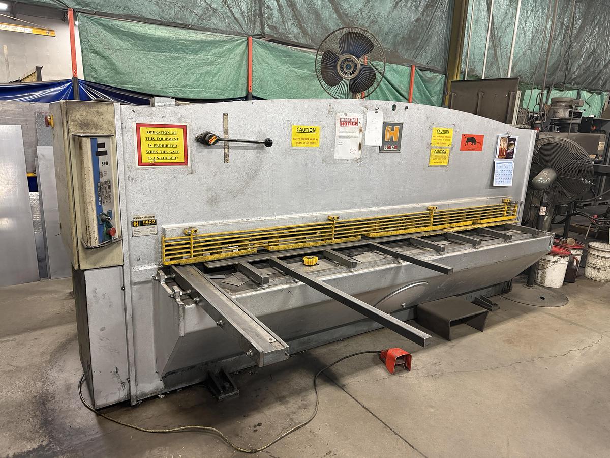 Used HACO 10' X 1/4' SHEAR