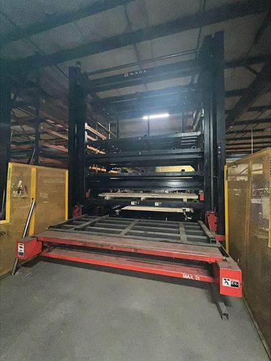 Used 2007 AMADA EMK 3510 NT FULL ELECTRIC CNC PUNCH WITH LOAD /UNL;OAD MATERIAL STORAGE TOWER