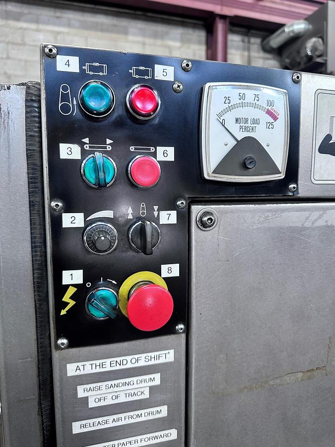 Used 37" TIMESAVER, MODEL 2111-13-0, WET TYPE METAL SANDER