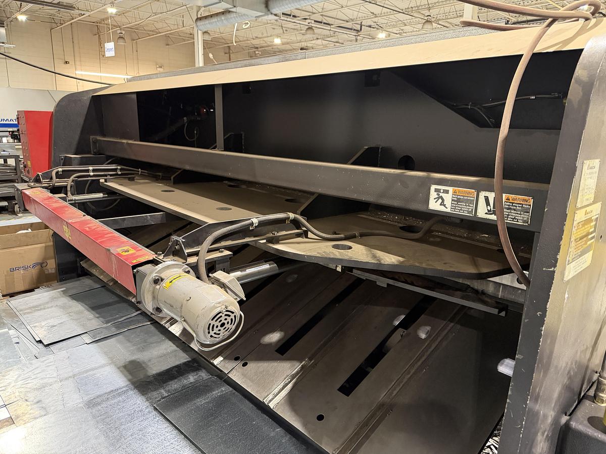 Used AMADA M3060 10' x 1/4" MECHANCICAL SHEAR W/ SHEET SUPPORT SYSTEM