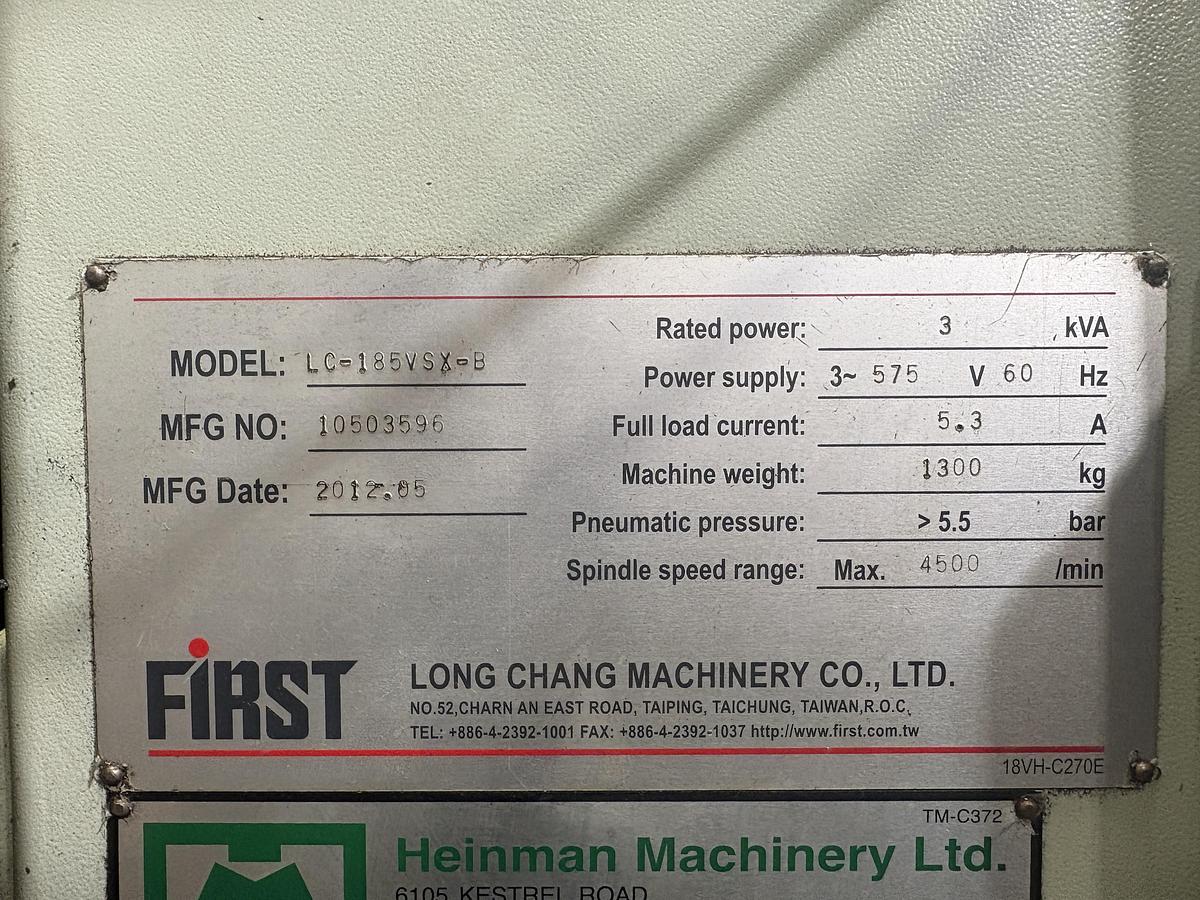 Used 10" x 50", FIRST, LC-185VSX-B, VERTICAL MILLING MACHINE