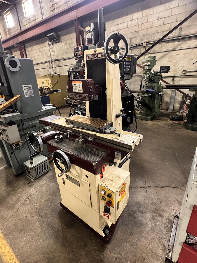 Used 6" X 18", CHEVALIER ,FSG-618M, MANUAL SURFACE GRINDER