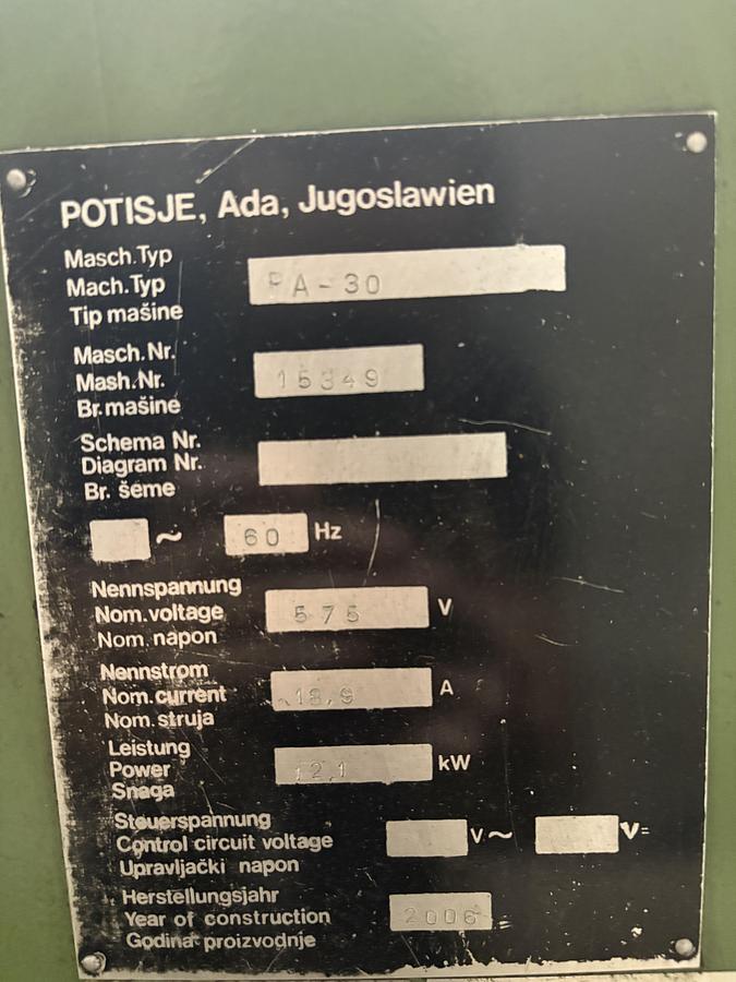 Used 24" x 120" POTISJE MANUAL ENGINE LATHE