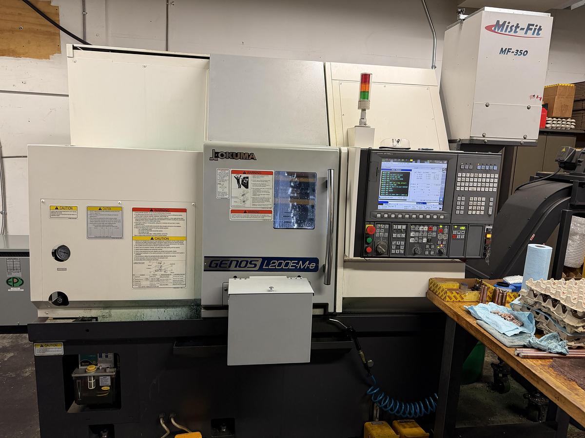 Used 2017 OKUMA GENOS L200E-MY-E, LIVE TOOL , Y AXIS CNC LATHE