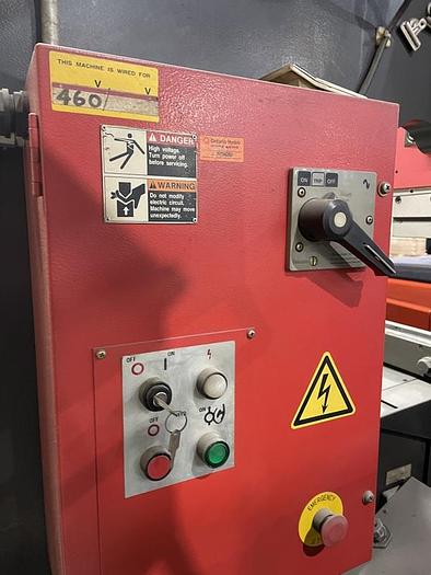 Used AMADA RG 100 UPSTROKING HYDRAULIC PRESS BRAKE W/ HURCO AUTOBEND 7 CNC BACK GAUGE