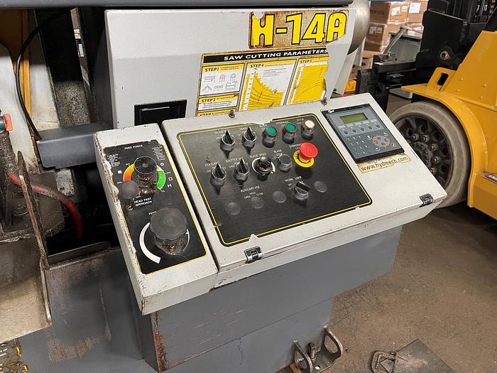Used 14" X 14" HYD-MECH, FULLY AUTOMATIC HORIZONTAL BANDSAW