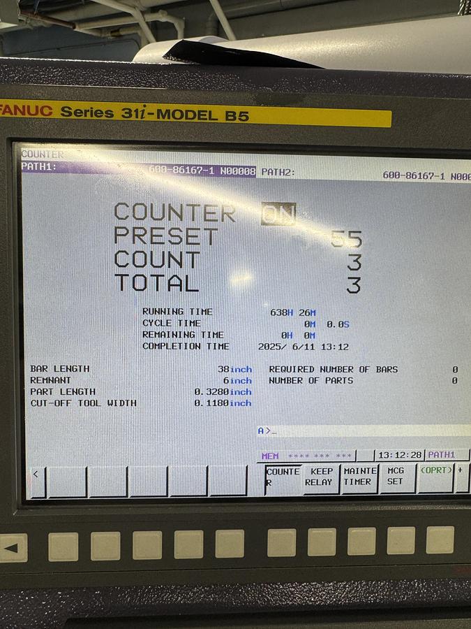 Used 2024 STAR MODEL SR-38B -10 AXIS CNC SWISS TYPE AUTOMATIC LATHE W/ BARFEED