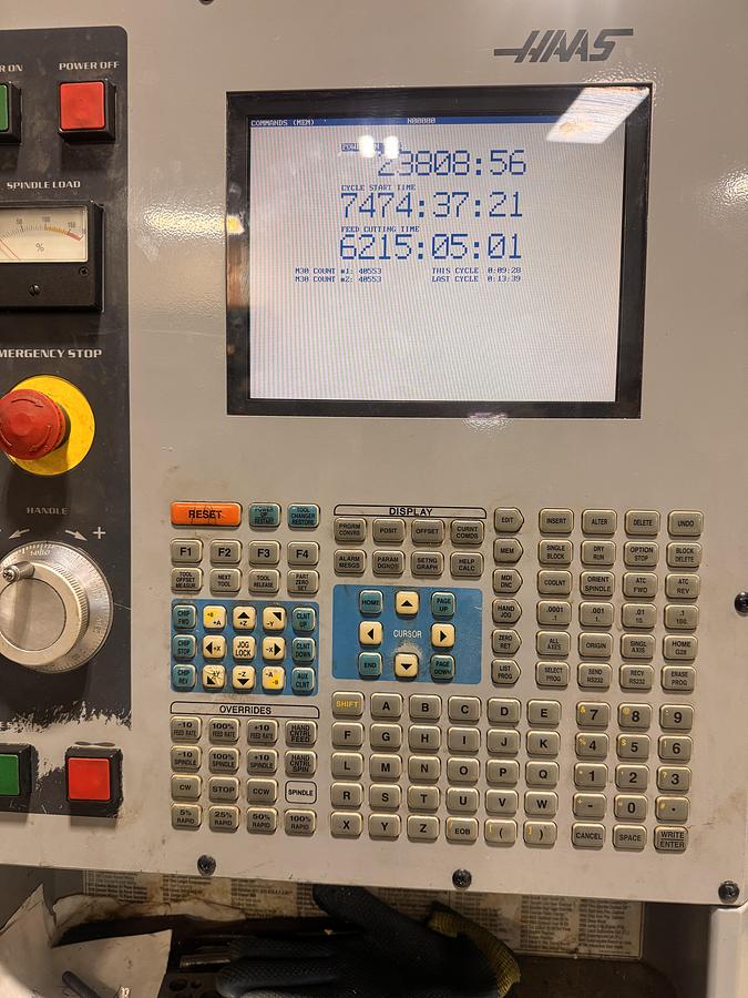 Used 50"X, 26"Y, 25"Z, HAAS, VF-5B/40, CNC VETICAL MACHINING CENTER