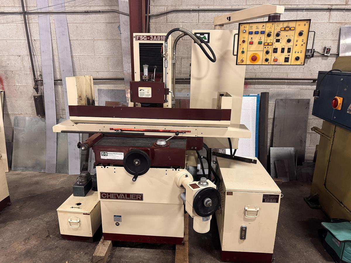 Used 8" X 18" CHEVALIER, FULLY AUTOMATIC HYDRAULIC SURFACE GRINDER