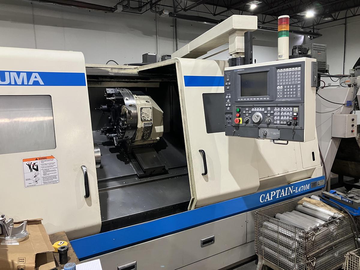 Used OKUMA CAPTAIN 470M CNC TURNING CENTER W/MILLING & TAILSTOCK, NEW 2003