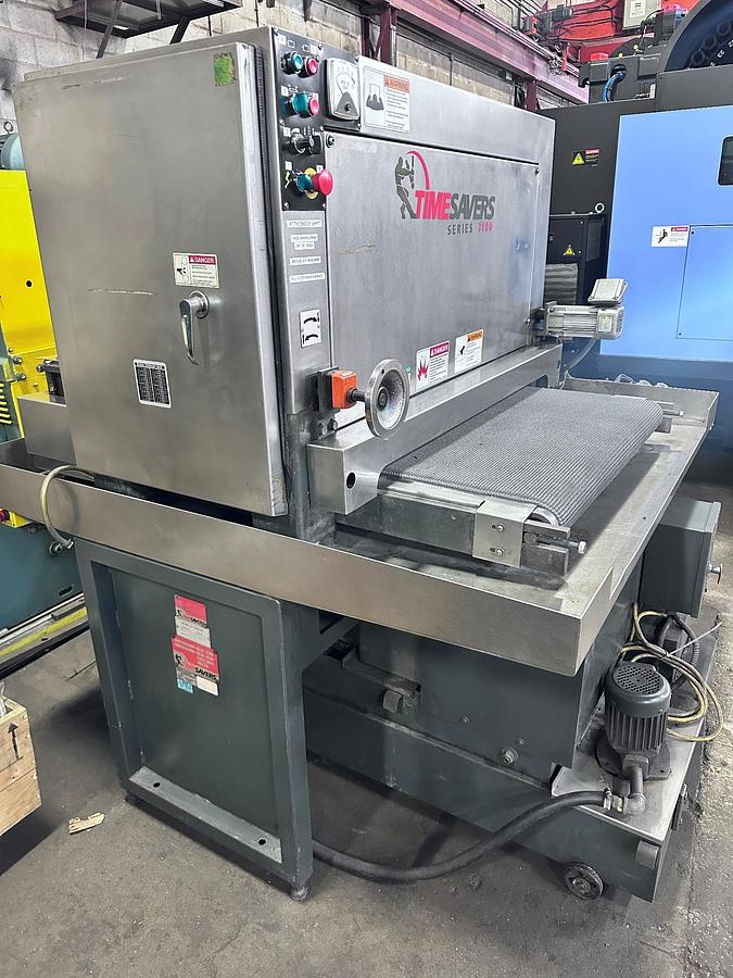 Used 37" TIMESAVER, MODEL 2111-13-0, WET TYPE METAL SANDER