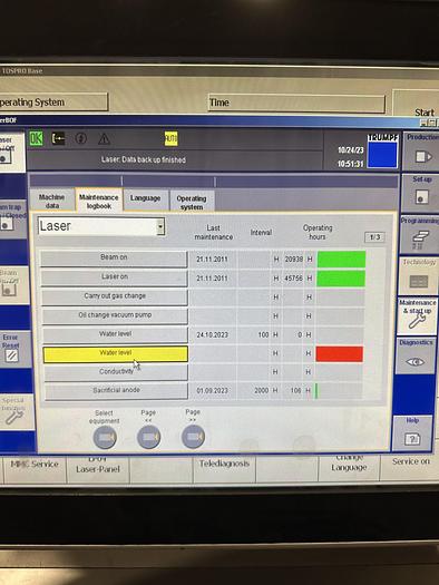 Used TRUMPF TRULASER 3030 6 KW 5' X 10' CO2 LASER