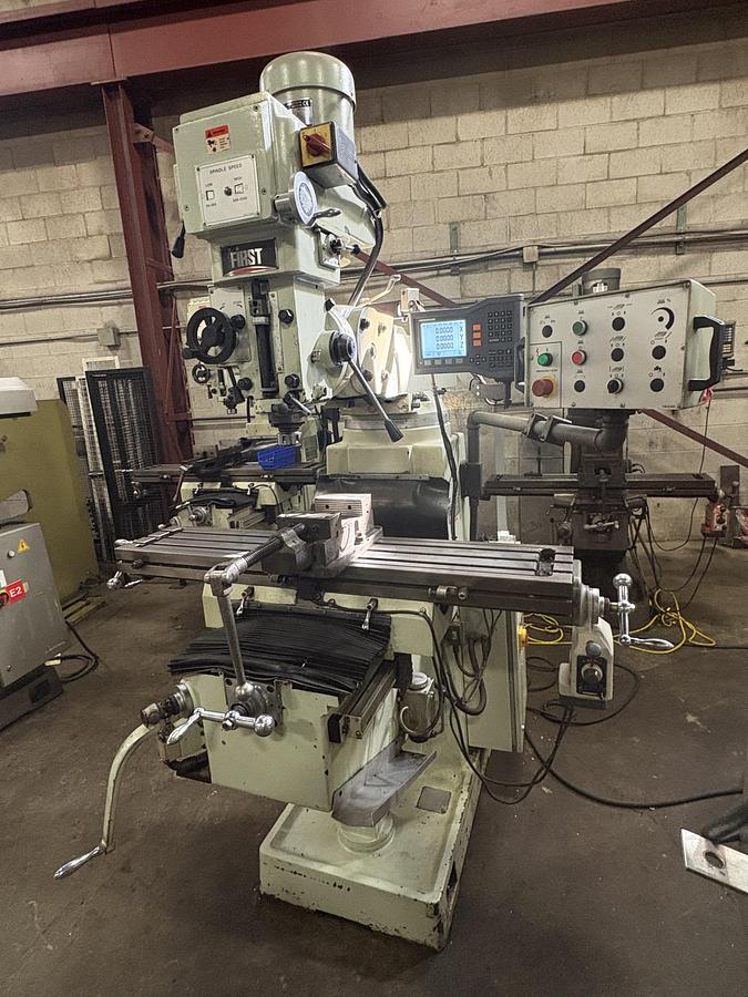 Used 10" x 50", FIRST, LC-185VSX-B, VERTICAL MILLING MACHINE