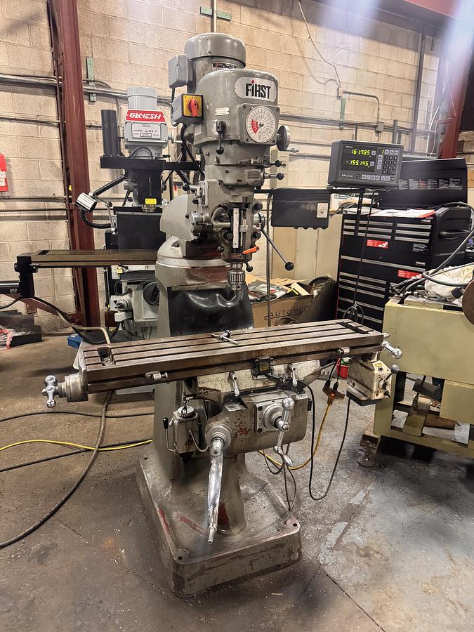 Used 9" X 42", FIRST, LC-1-1/2VS, VERTICAL MILLING MACHINE