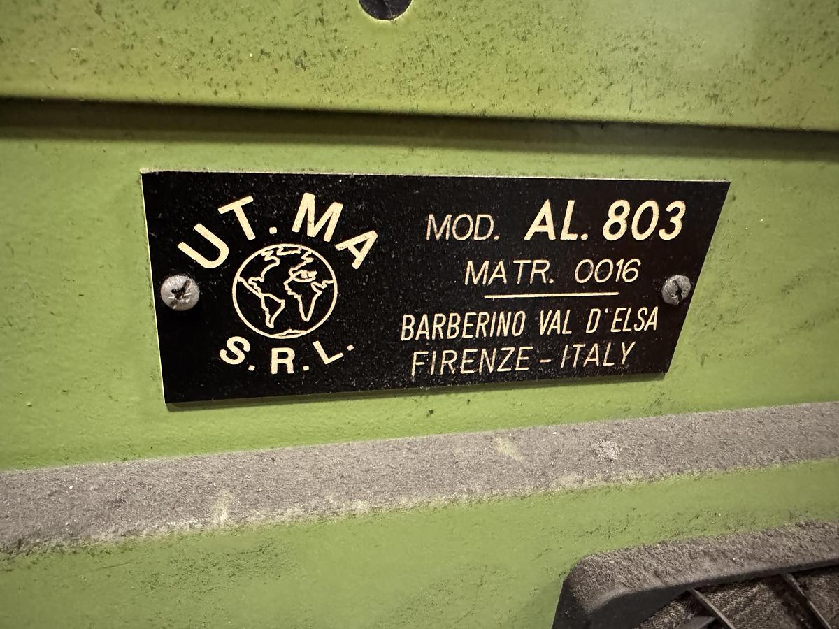 Used UT.MA SRL AUTOMATIC CIRCULAR SAW BLADE GRINDER, MODEL AL/803