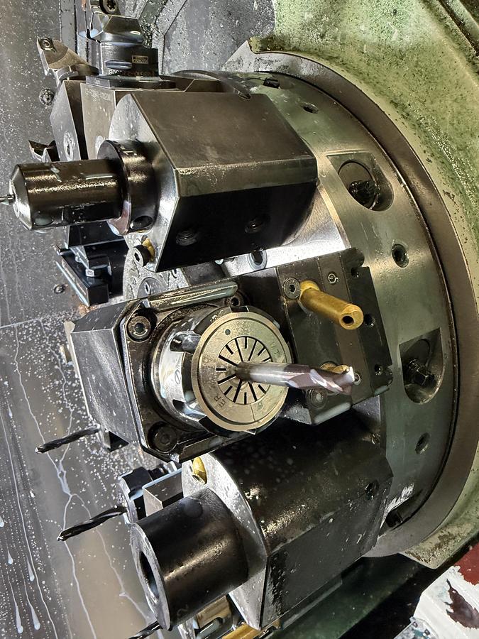 Used 2017 OKUMA GENOS L200E-MY-E, LIVE TOOL , Y AXIS CNC LATHE