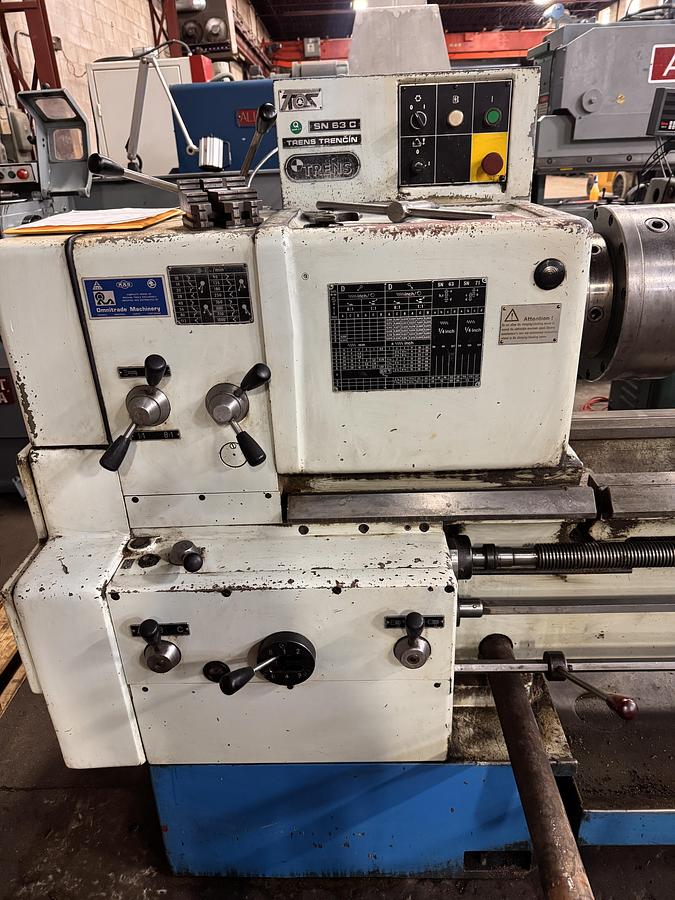 Used 25" x 80", TOS, SN63C, ENGINE LATHE