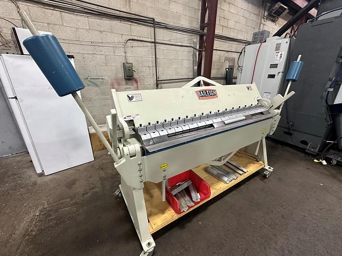 Used 12 GA. X 72", BAILEIGH, MANUALLY OPERATED BOX & PAN FINGER BRAKE, 2018