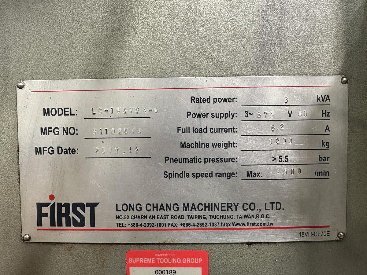 Used 10" x 50", FIRST, LC-185VSX-B, VERTICAL MILLING MACHINE