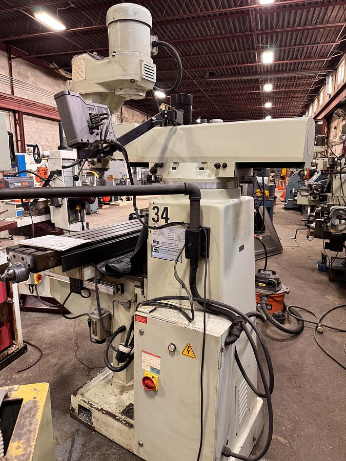 Used 10" x 50", FIRST, 2012, MODEL LC-185VS-B, VERTICAL MILLING MACHINE