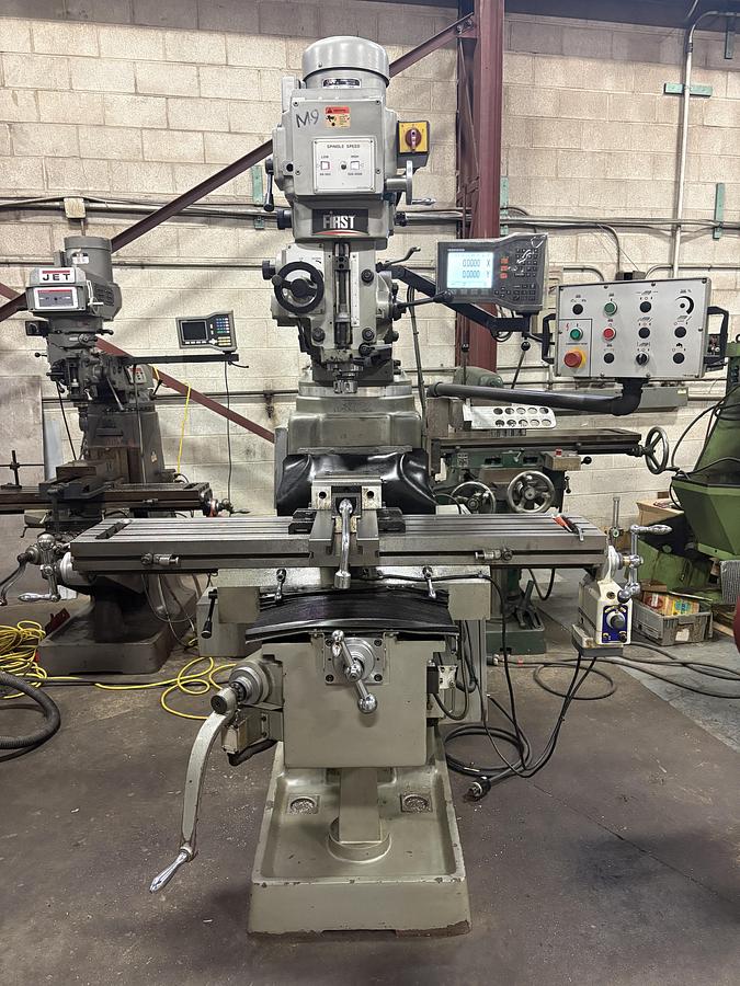 Used 10" x 50", FIRST, LC-185VSX-B, VERTICAL MILLING MACHINE