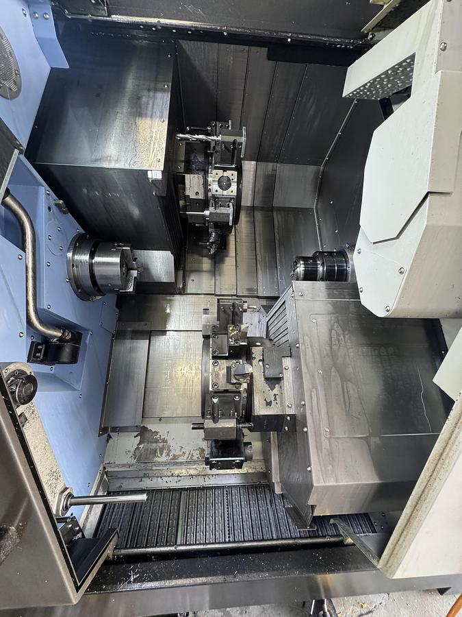 Used 2022 DOOSAN MODEL TT1800SY TWIN SPINDLE TWIN LIVE TOOL CNC LATHE