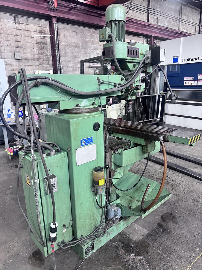 Used 10" x 43", TOS, FNK2, VERTICAL MILLING MACHINE