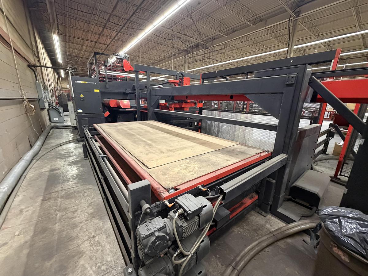 Used AMADA EMLK 3610NT LASER PUNCH MACHINE W/ LOADER & TOWER -2012
