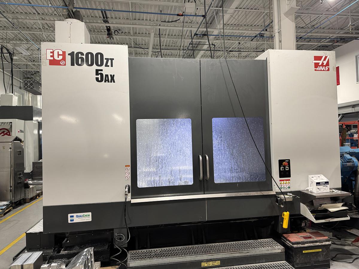 Used HAAS MODEL EC-1600ZT-5AX HORIZONTAL MACHINING CENTER WITH INTEGRATED B AXIS AND 5 AXIS ROTARY TABLE -2019 