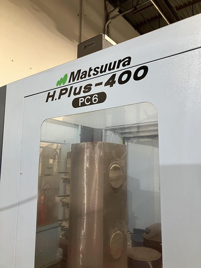 Used 22"X, 25"Y, 25"Z, MATSUURA, H. PLUS-400, 4-AXIS, CNC HORIZONTAL MACHINING CENTER, (6) PALLET, NEW 2015- INSTALLED 2016