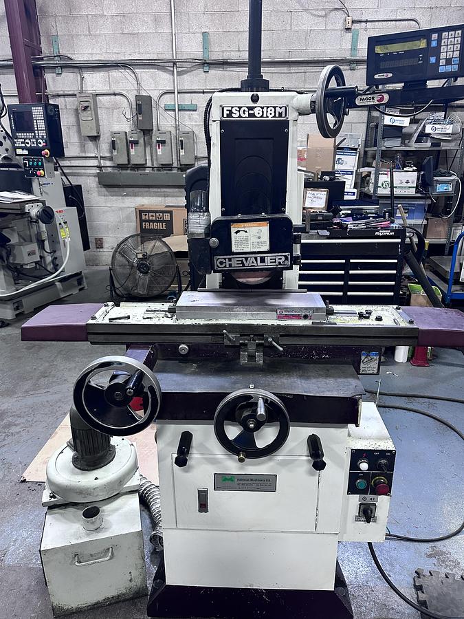 Used 6" X 18", CHEVALIER ,FSG-618M, MANUAL SURFACE GRINDER