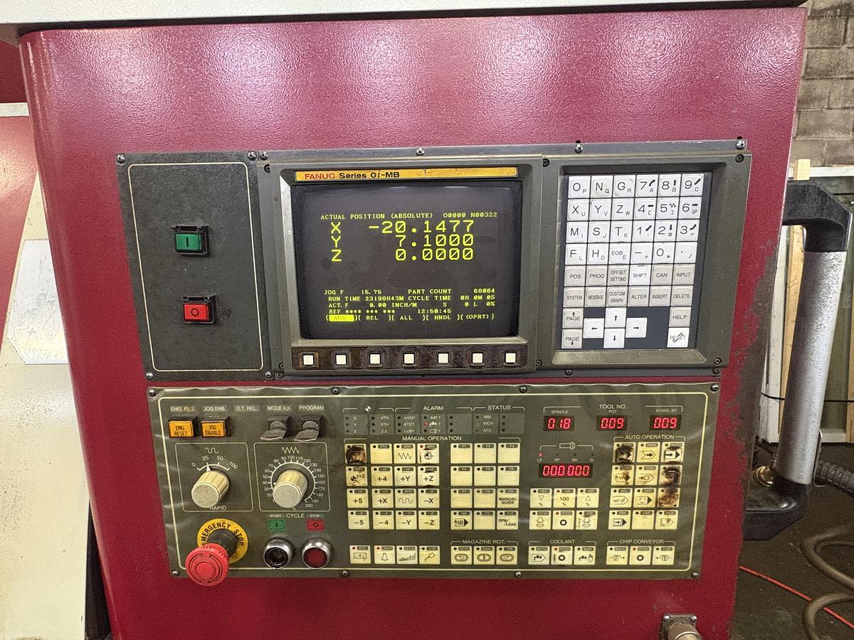 Used 40"X, 24"Y, 24"Z, RACER, CNC VERTICAL MACHINING CENTER