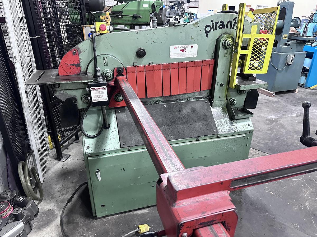 Used 5" X 5" X 3/8", PIRANHA, MODEL P50, HYDRAULIC IRONWORKER