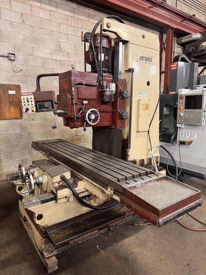 Used 19" x 86" FORTWORTH MODEL, VBM-5VL BED TYPE VERTICAL MILLING MACHINE