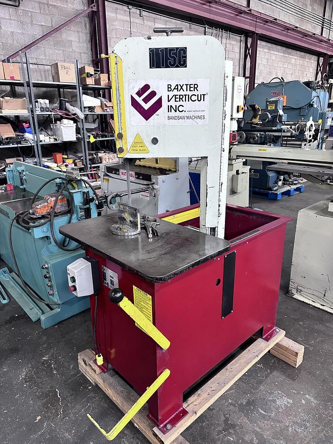 Used BAXTER VERTICUT, MODEL 115C, 2019, ROLL-IN VERTICAL BANDSAW