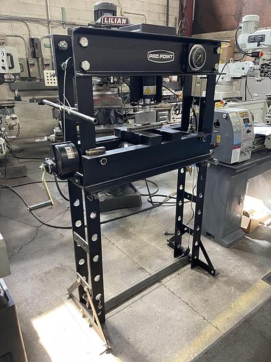 Used 50 TON, PRO-POINT H-FRAME PNEUMATIC/HYDRAULIC SHOP PRESS - LIKE NEW