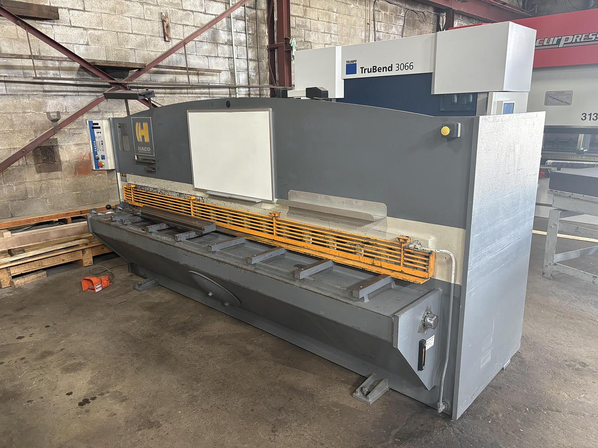 Used 10' X 1/4" HACO, HYDRAULIC SHEAR, 2006