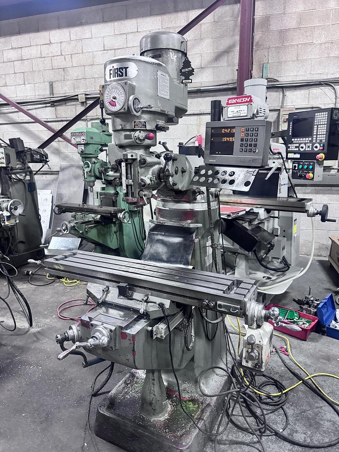 Used 9” X 42”, FIRST, LC-1-1/2VS, VERTICAL MILLING MACHINE