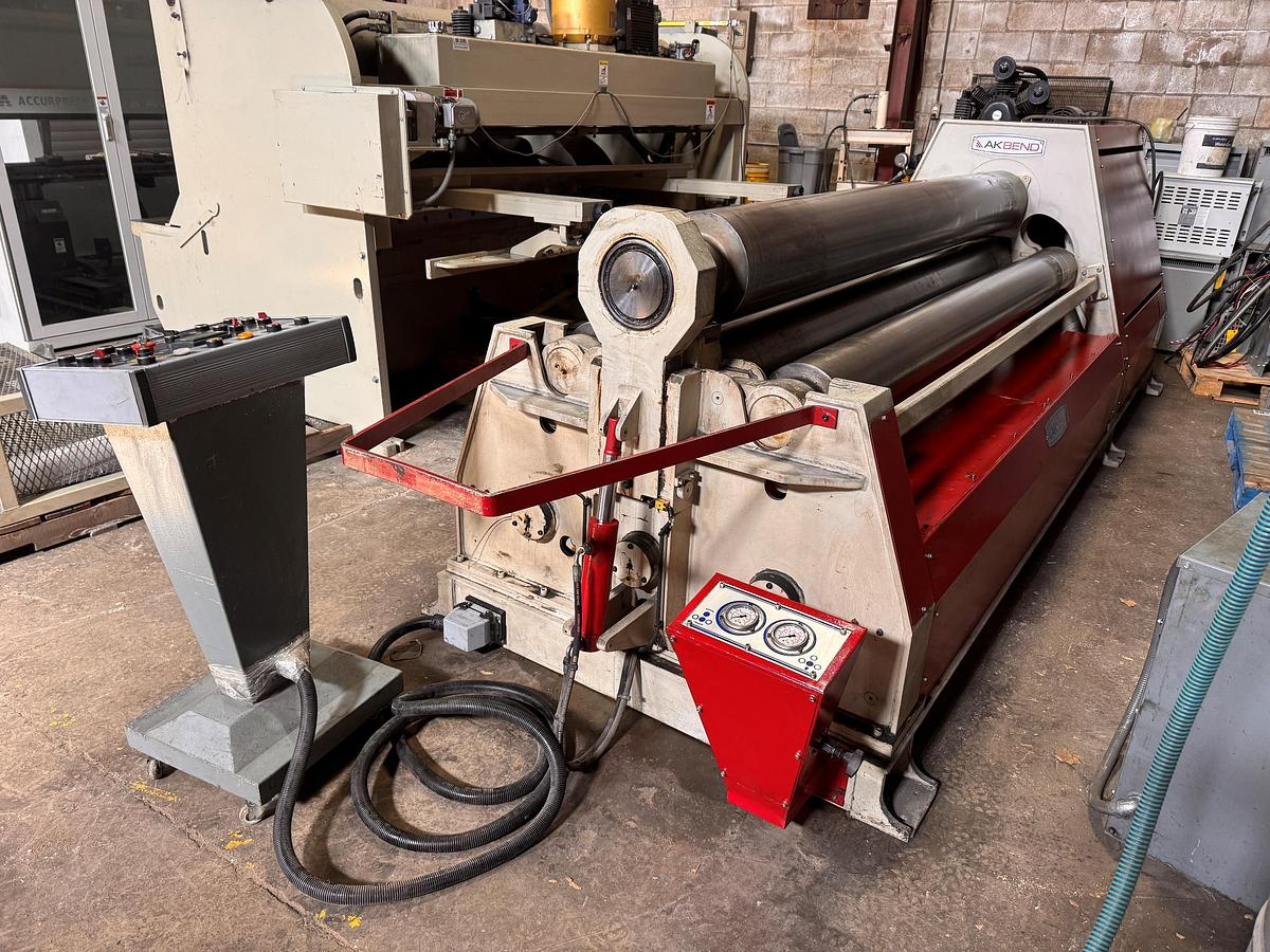 Used 1/2" X 8', AKYAPAK, 4-ROLL PLATE BENDING ROLLS