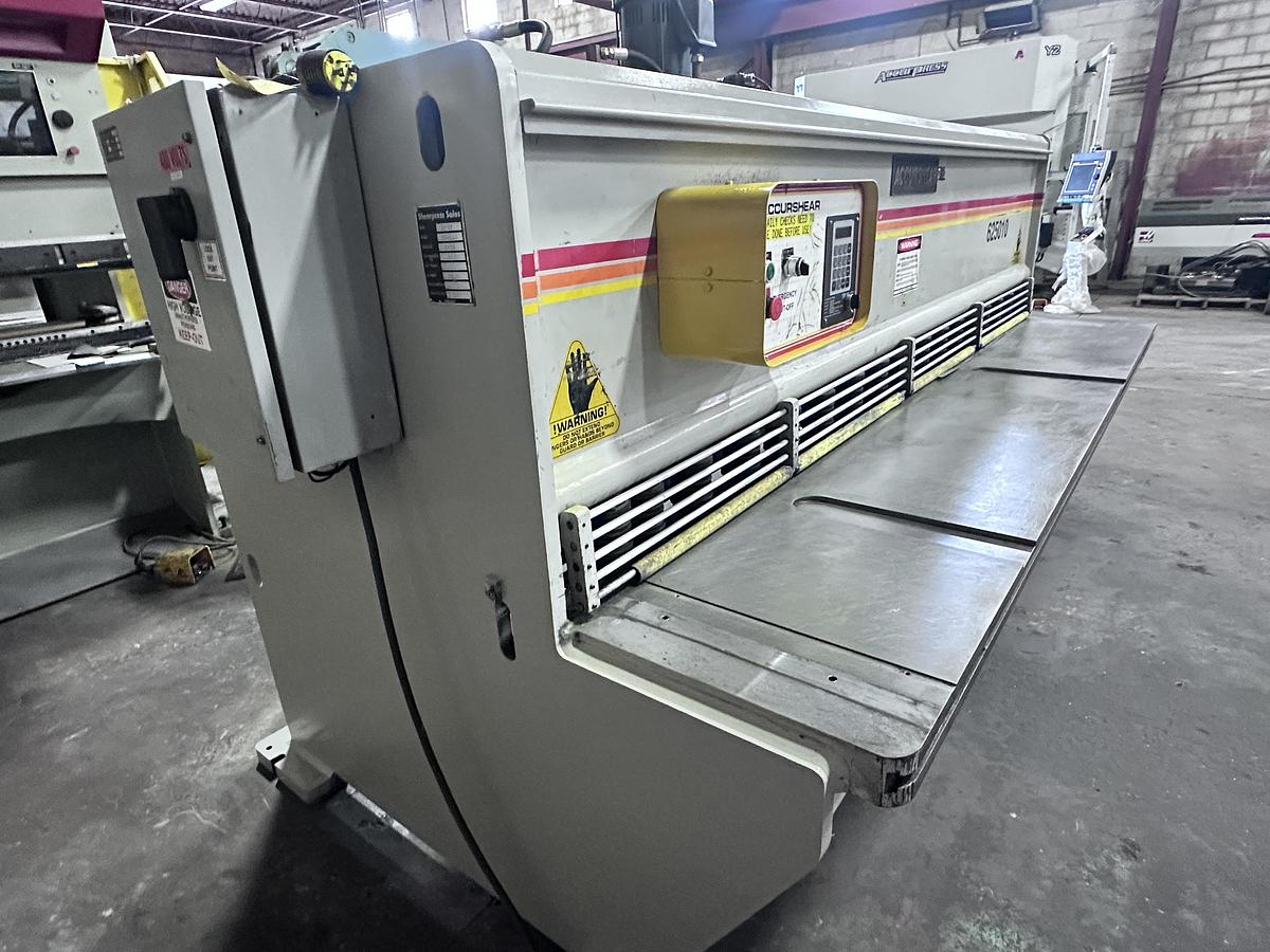 Used ACCURSHEAR 10' X 1/4" HYDRAULIC SHEAR