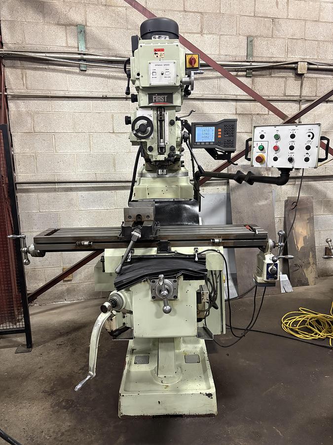 Used 10" x 50", FIRST LC-185VSX-B, VERTICAL MILLING MACHINE